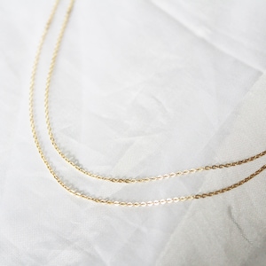 Gold Choker Necklace - Simple Chain Necklaces - Gold Dainty Necklace Set - 14k Gold Necklace Gold Filled Necklace - Delicate Necklace