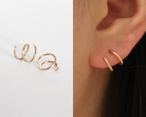 Etsy double 2024 hoop earrings