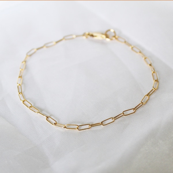 Dainty Gold Bracelet - Delicate Gold Bracelet - Gold Filled Bracelet - Gold Layering Bracelet - Dainty Chain Bracelet - Everyday Bracelet