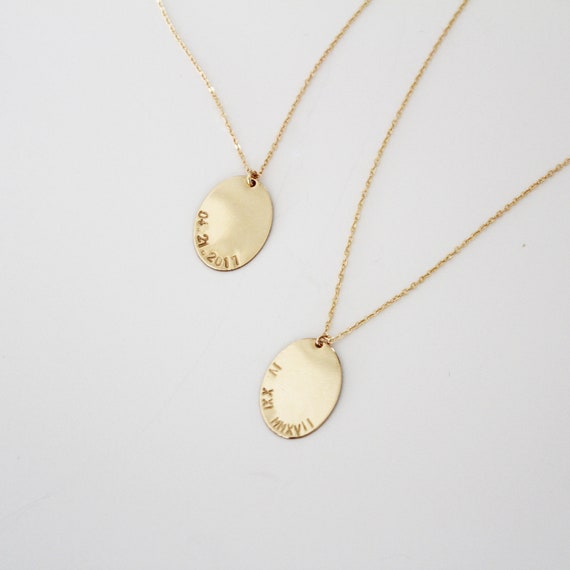 Etsy roman store numeral necklace