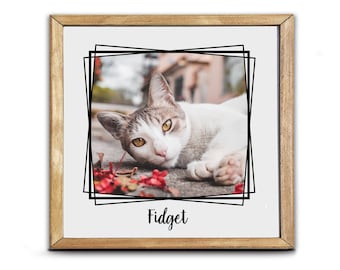 Photo Print on Wood, Loss of a Pet, Cat Loss Gift, Cat Mom Gift, Pet Portrait Gift, Pet Sympathy Gift, Pet Loss Frame, Cat Memorial