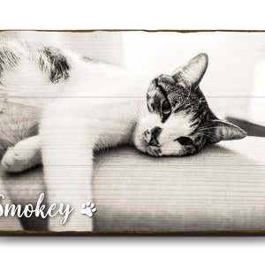 Pet Loss Gifts, Photo on Wood, Cat Loss Gift, Dog Mom Gift, Pet Portrait Gift, Pet Sympathy, Pet Loss Frame, Personalized Pet Sympathy Gift