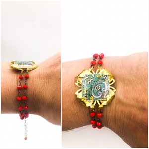 Rosary bracelet, tile bracelet, Sicilian bracelet, majolica bracelet. MADE TO ORDER