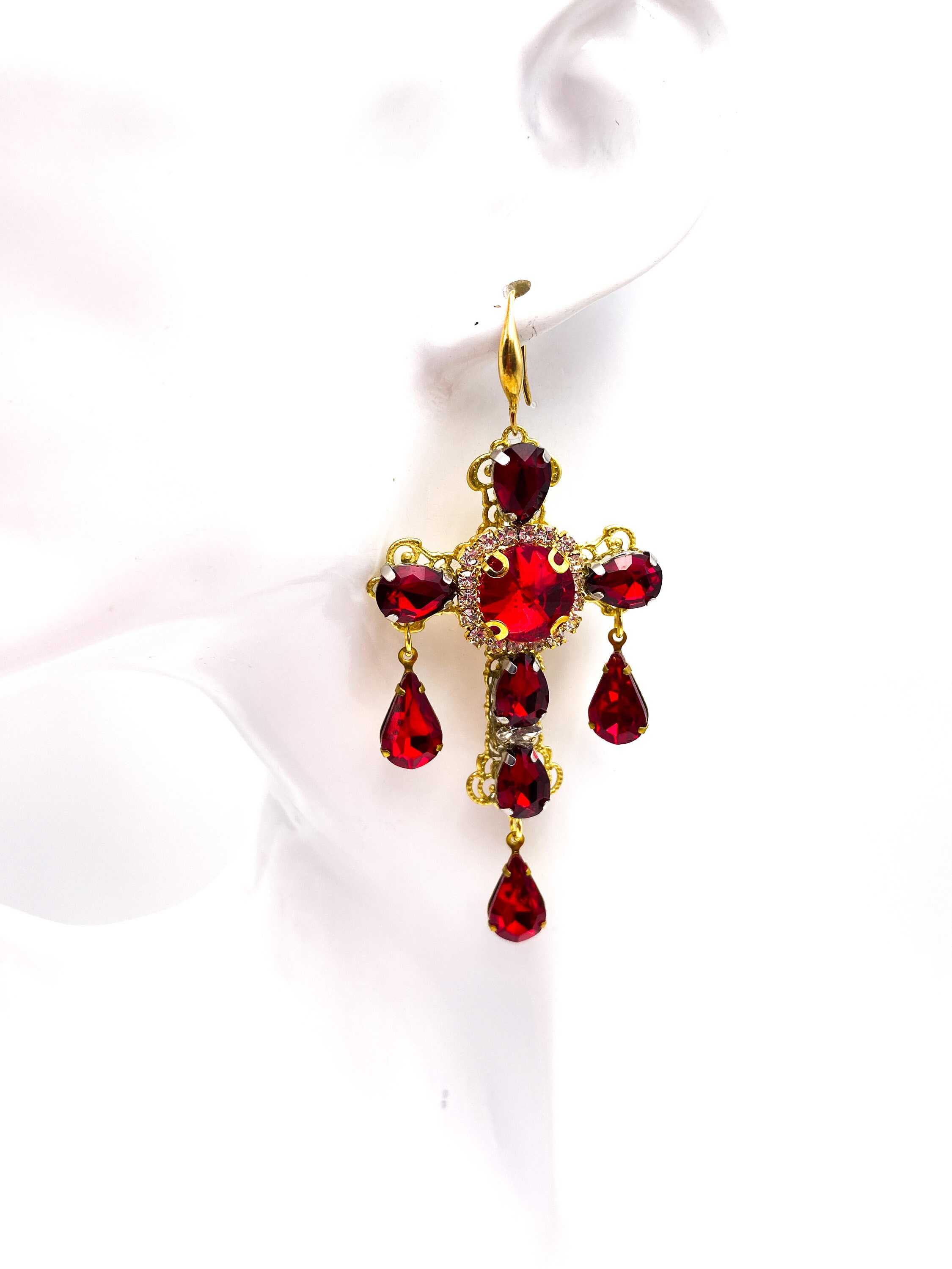 Baroque cross earrings best sale