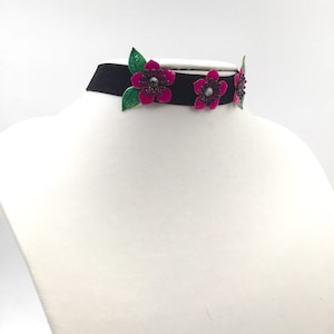 Collana Choker Donna In Velluto - Set 4 Pezzi Nero E Marrone, Girocollo Elegante Per Ogni Occasione - Foto 7