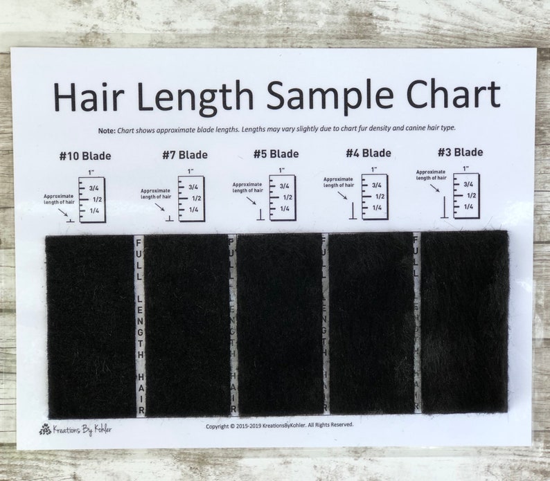 Shave Blade Sample Chart for Grooming Etsy Australia