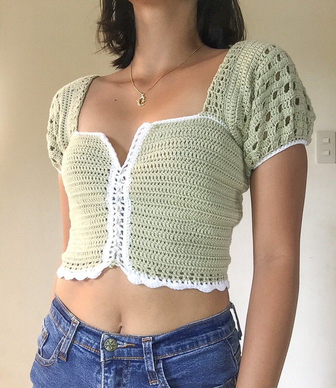 Adelaide Crochet Puff Sleeve Top Pattern Etsy
