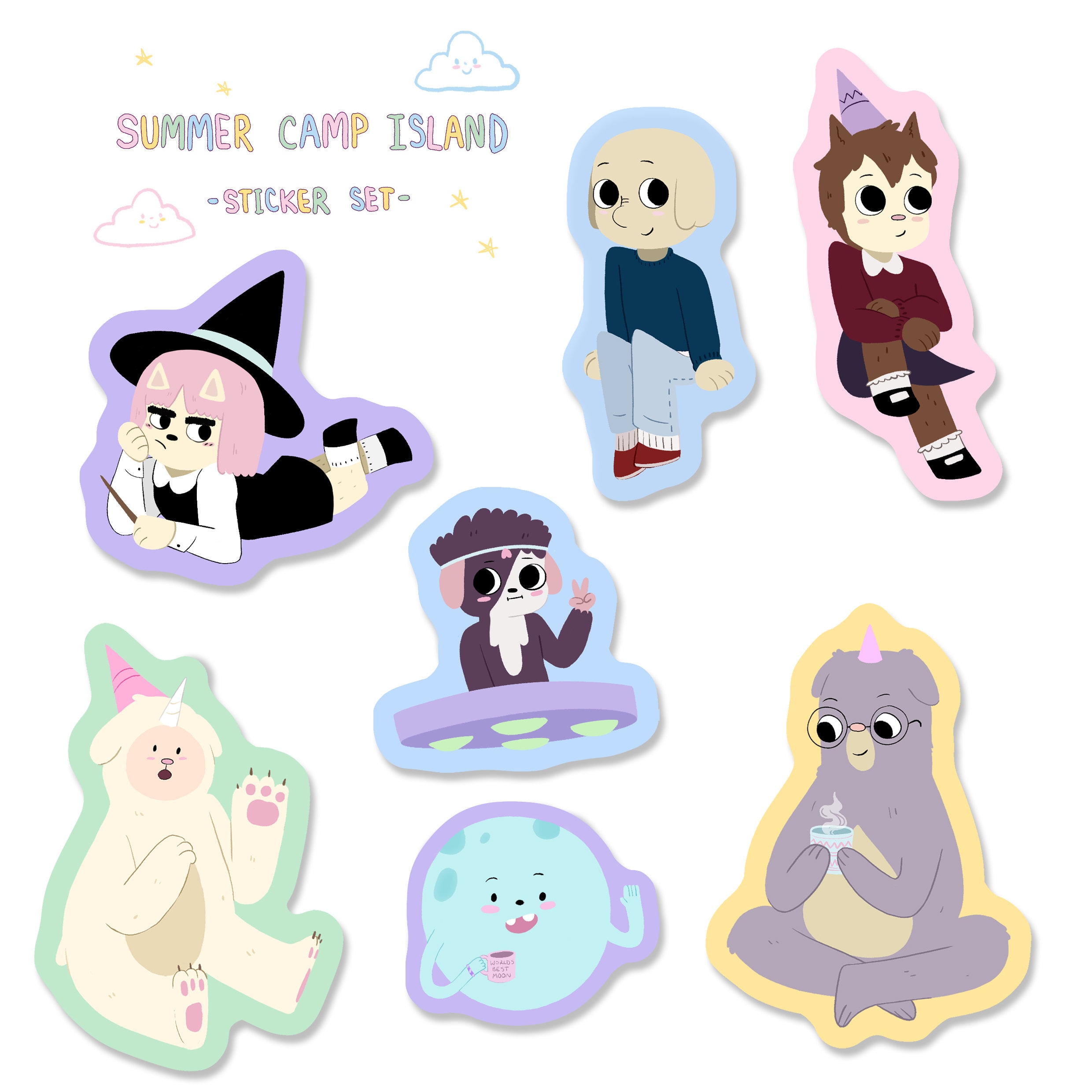 Summer Camp Island Sticker Set Etsy