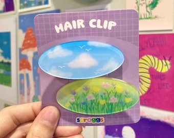 Sky & Flower Hair Clips