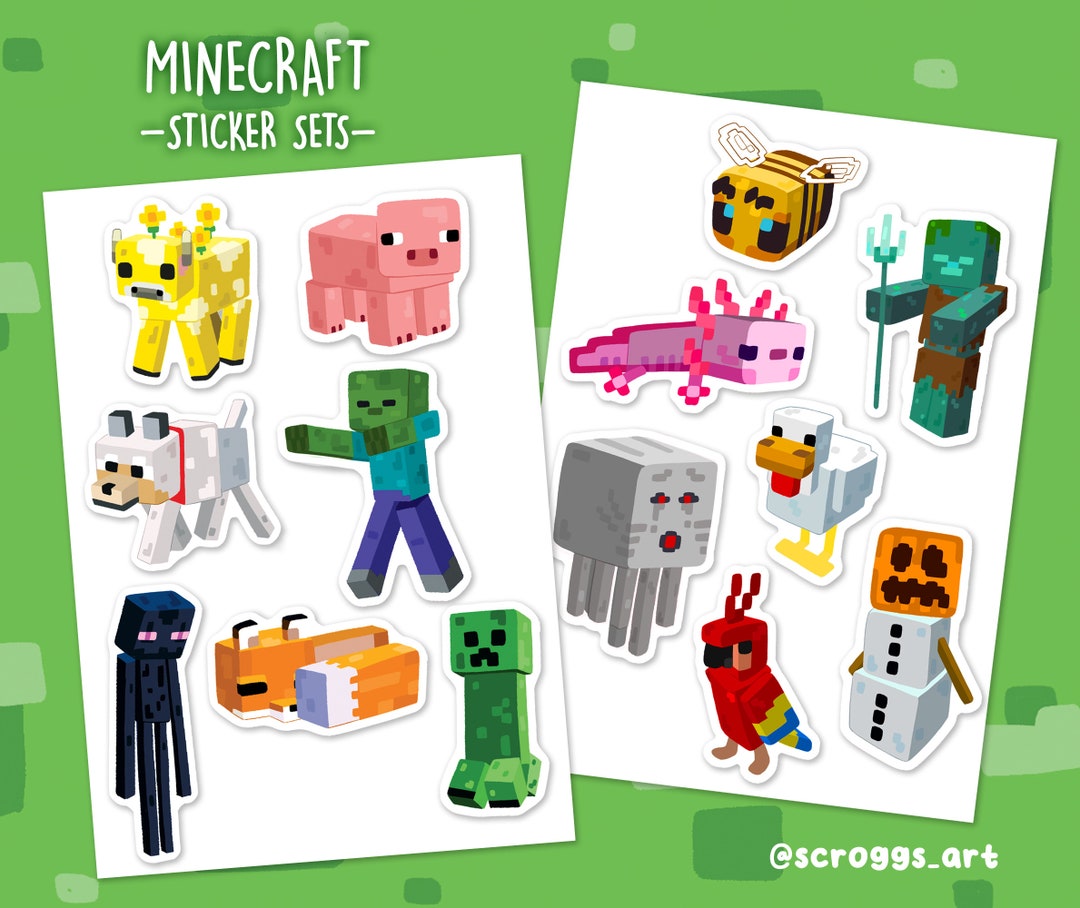 Minecraft Sticker Sets - Etsy