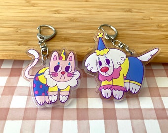 Clown Cat & Dog Charms