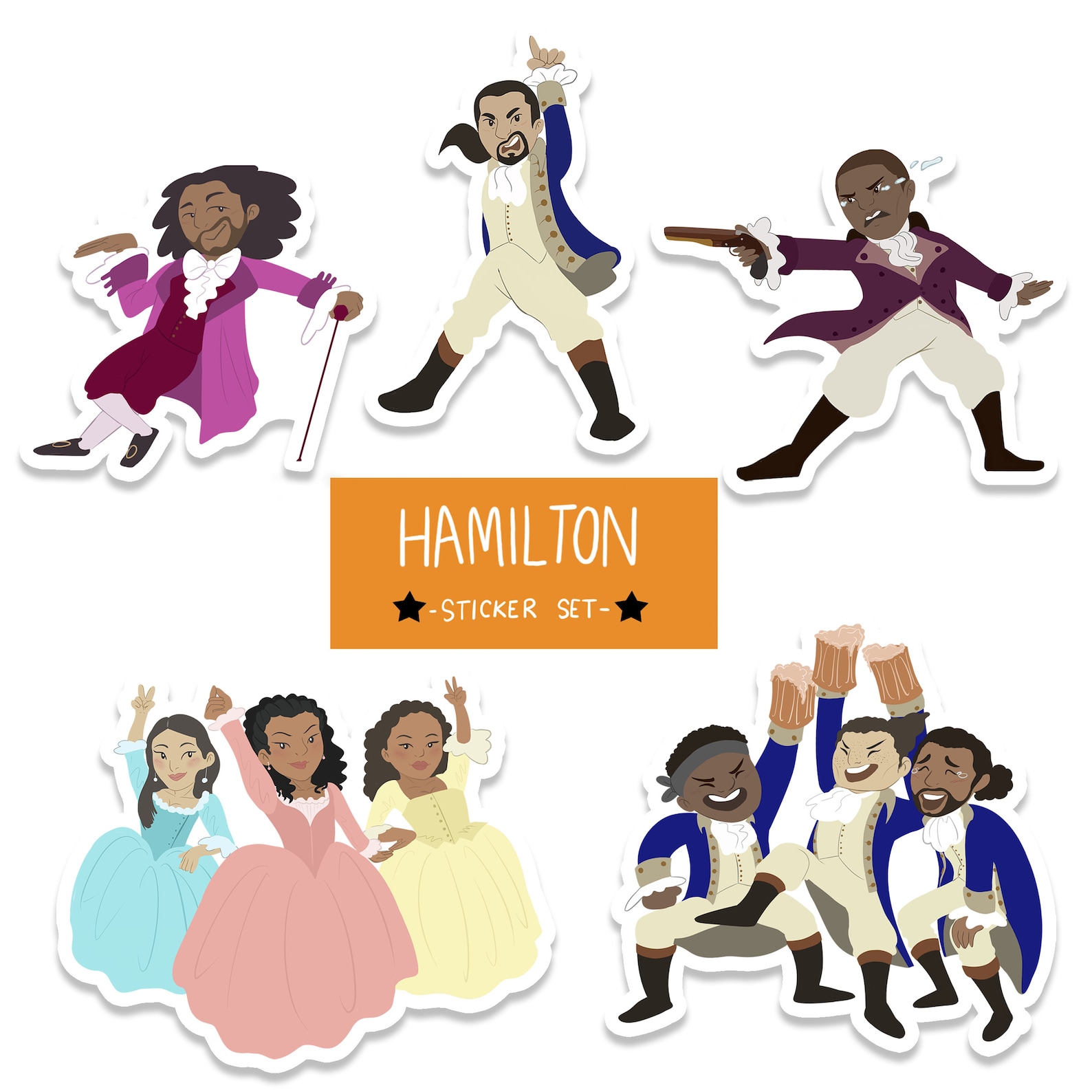 Hamilton Sticker Set Etsy