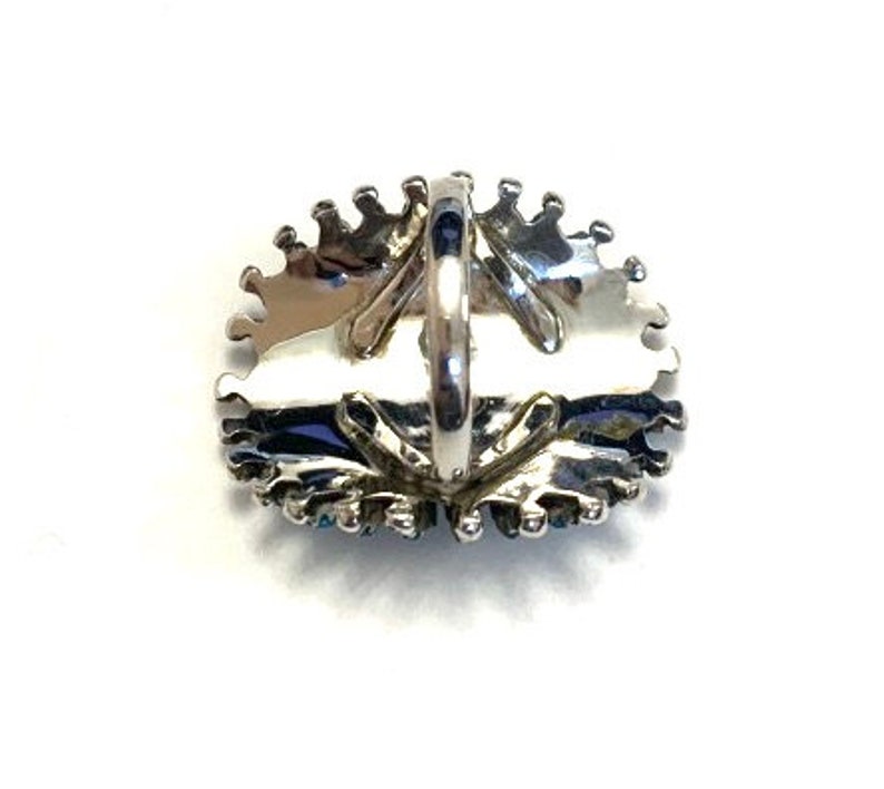 Sleeping Beauty Turquoise 925 Sterling Silver Petit Point Ring Size 7.5 ...
