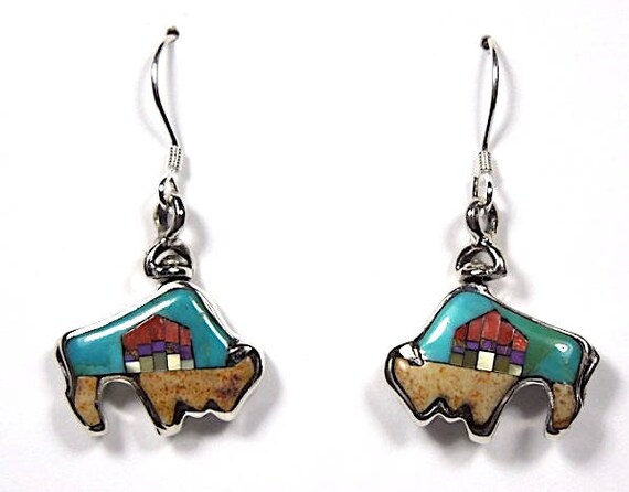 Double sided sale dangle earrings