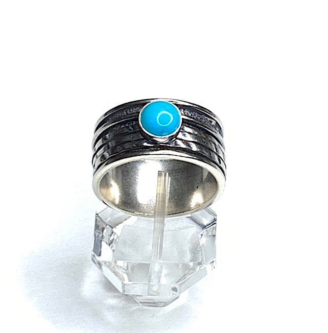 Sleeping Beauty Turquoise 925 Sterling Silver Southwestern Ring Size 6 ...