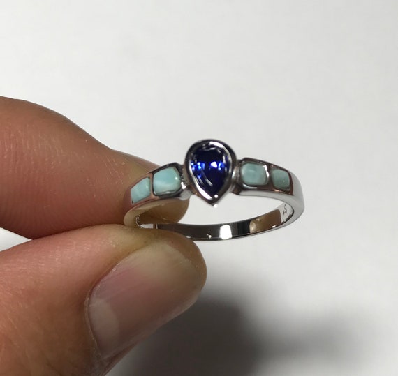 Mariage Ovale Cut Rainbow /& White Topaz /& Tanzanite Gemstone Silver Ring SZ 6789