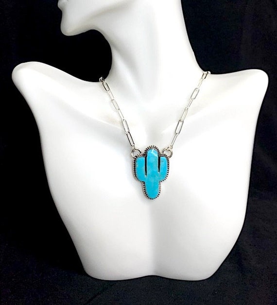 Turquoise shop cactus necklace