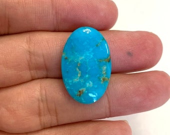 Unbacked Natural Royston Turquoise Cabochon 18 Carats, Old stock