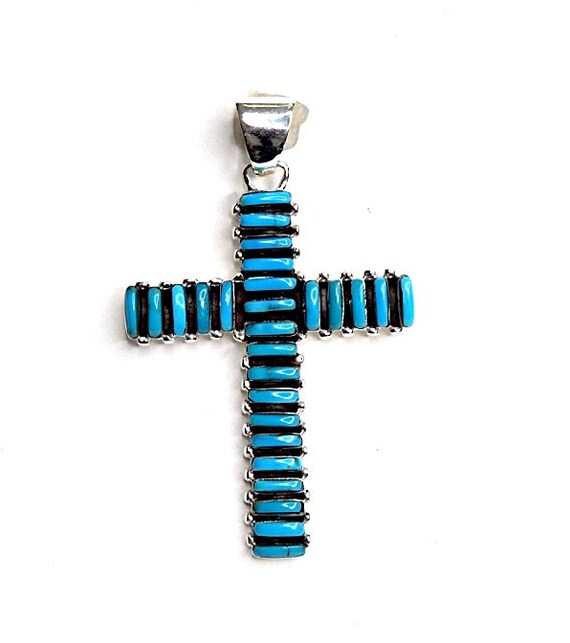 Genuine Sleeping Beauty Turquoise Cross 