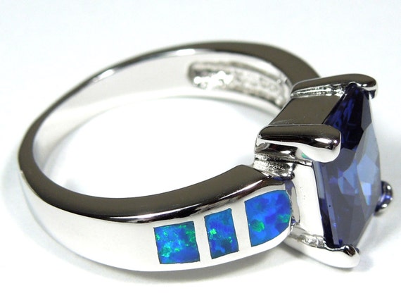 Details about Tanzanite & Blue Fire Opal Inlay Solid 925 Sterling Silver Ring Size 6,7,8,9 Details about Tanzanite & Blue Fire Opal Inlay Solid 925 Sterling Silver Ring Size 6,7,8,9