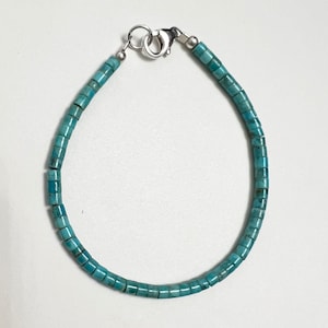 Turquoise Heishi Bracelet 7&quot; Long