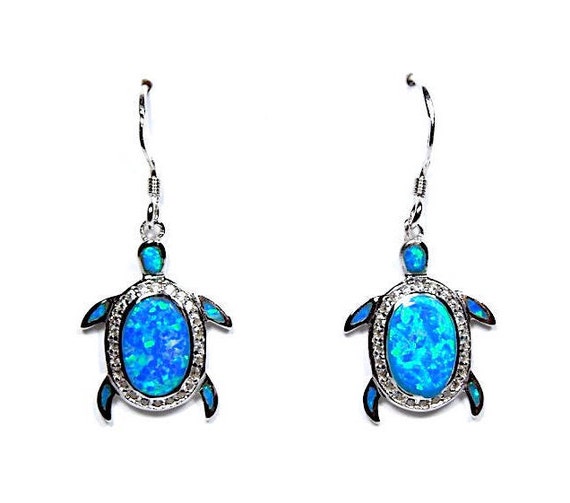 Orecchini a forma di tartaruga in argento sterling 925 con