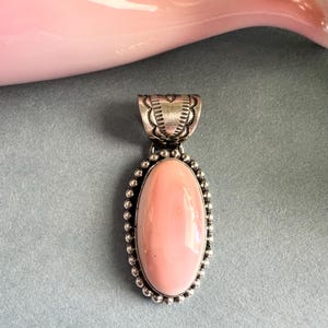 Handcrafted Pink Queen Conch Shell Sterling Silver Pendant