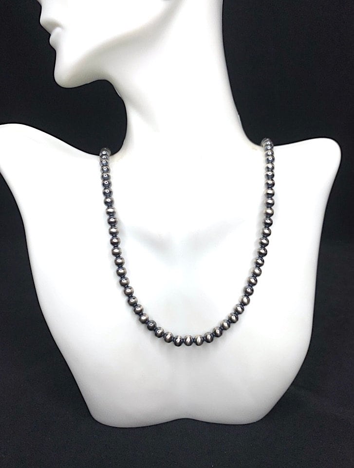 ハンドメイド 5 mm ナバホパール スターリングシルバー ビーズ