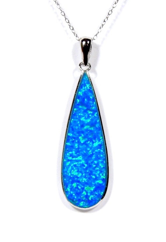 Blue fire opal pendant sale