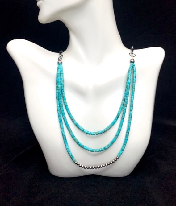 Turquoise Sterling Silver Necklace 20 Turquoise Sterling Silver Necklace 20