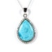 thumbnail image 2 of 7x10mm Teardrop Sleeping Beauty Turquoise Earrings – 925 Sterling Silver Dangle – Handmade USA 2 of 6