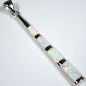 White Fire Opal Solid 925 Sterling Silver Pendant