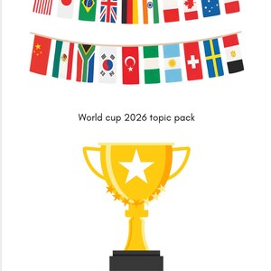 Paquete de actividades para niños del Mundial 2026, Geografía, Tema de fútbol, paquete del Mundial, tema, unidad de estudio