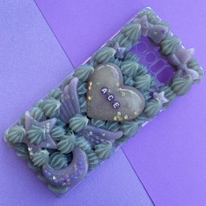 Si adatta alla custodia del telefono Galaxy Note 8 Grey e Purple Ace Pride Decoden!