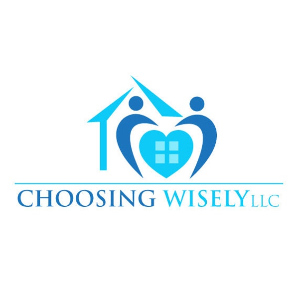 Home Care Logo. Health Custom Logo Design. Premade Logo Design. Love, hands, people, heart, home, senior. Customized for ANY business logo.