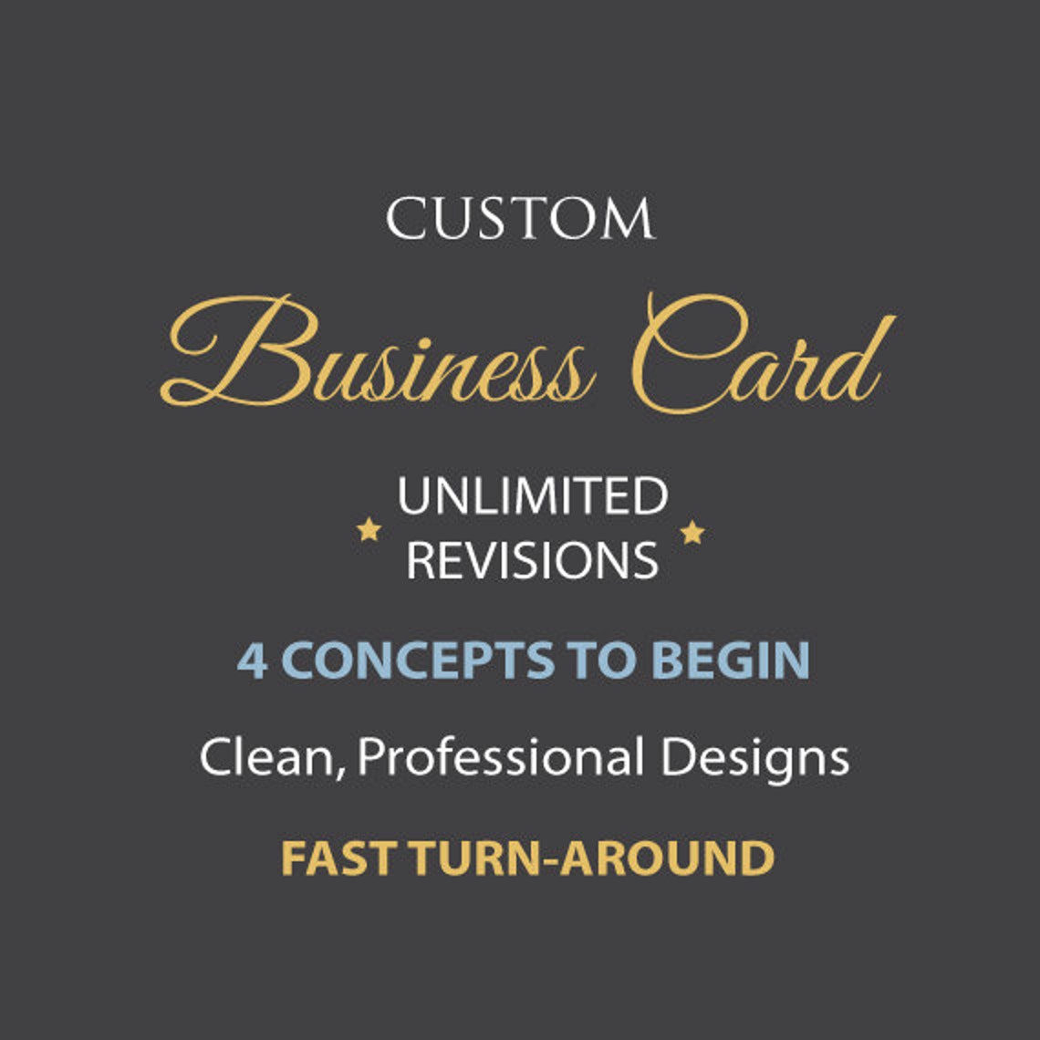 Custom Business Card Design and Text Logo. Customized for ANY Etsy