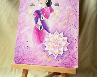 Original Göttinnen Bild "Lakshmi" 18x24cm