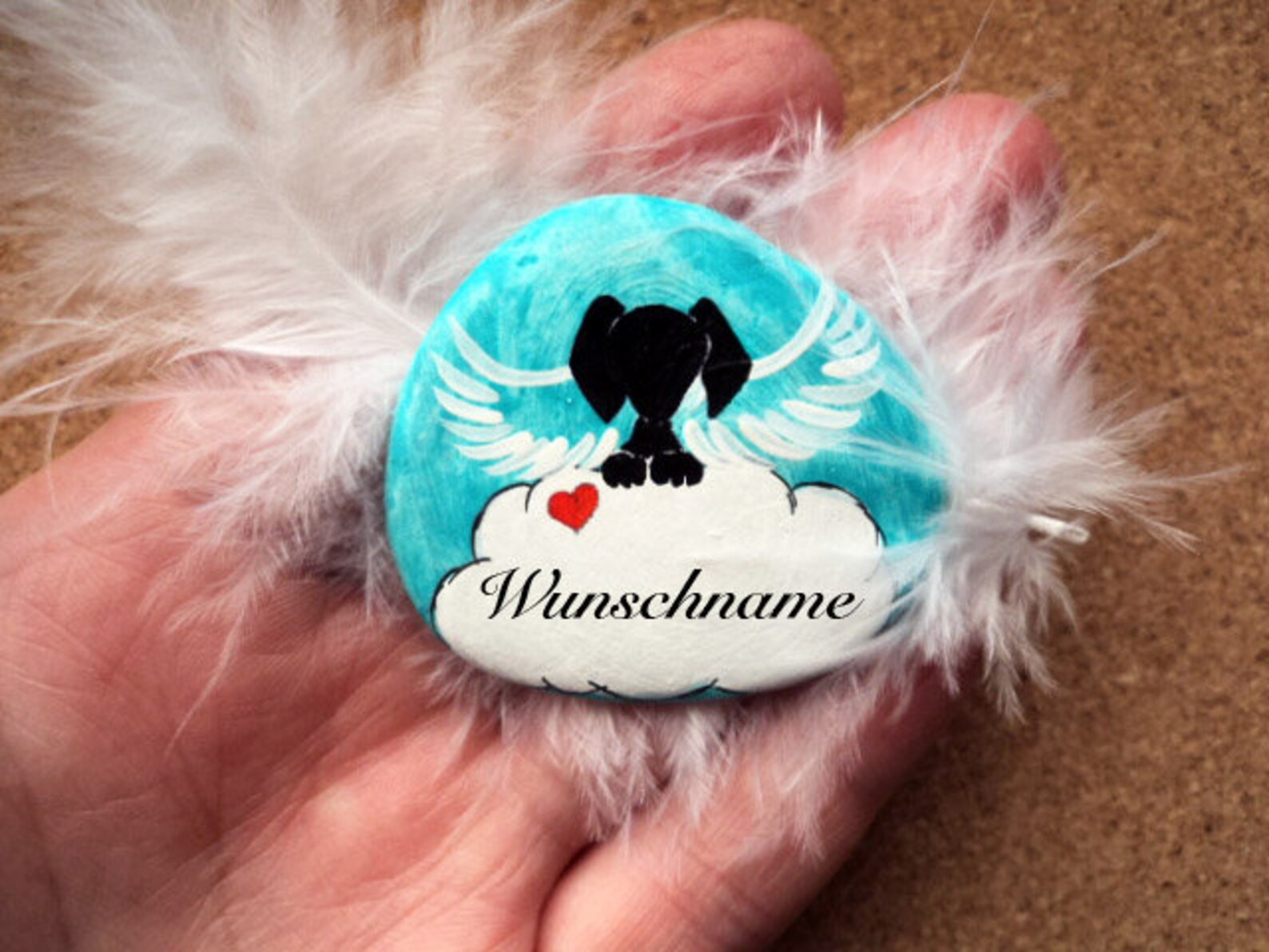 Kleiner Gedenkstein Hund Schlappohren mit Wunschnamen Etsy