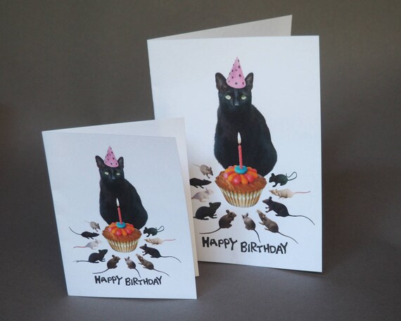 Biglietto Di Qualità Biglietto D'auguri Sphynx Con Gatto E Luna