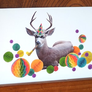 Carte d'anniversaire cerf, carte d'anniversaire cerf