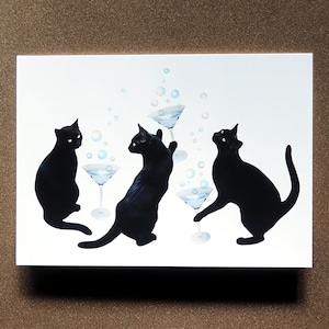 Black Cats Cocktail Party Card