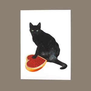 Cat with Candy Box Valentines Card