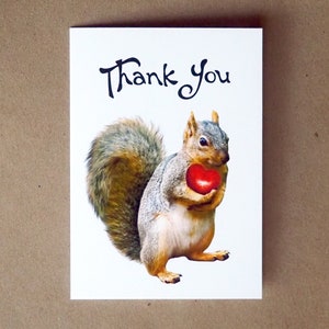 Squirrel Heart Thank You Card