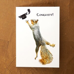 Dancing Squirrel Graduation Card