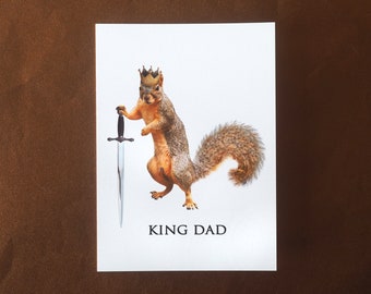King Squirrel Father's Day Card