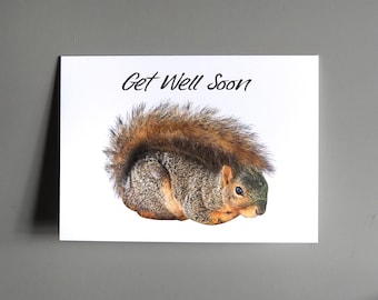 Squirrel Get Well Soon Card