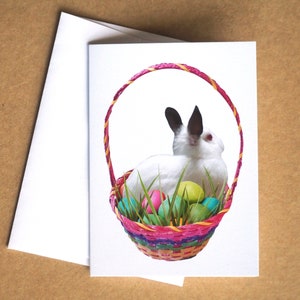 Carte Lapin panier de Pâques