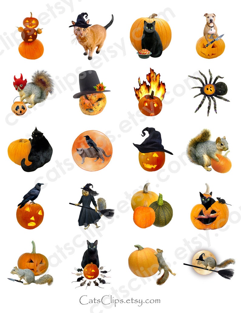 Printable Halloween Stickers - Etsy