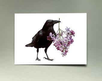 Crow Lilac Flowers Mother’s Day Card