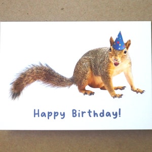 Happy Birthday Squirrel Card